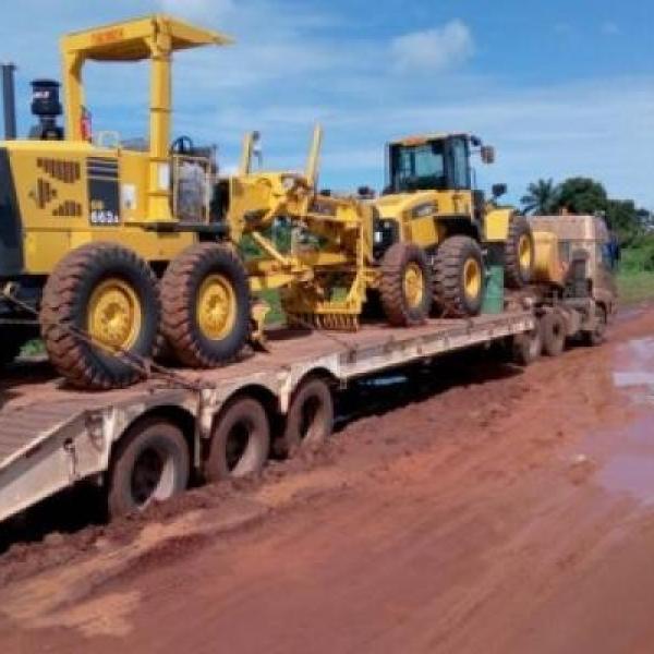 Heavy Machinery Transport for Road Construction